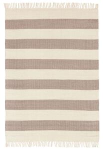 Bomull stripe Matta - Brun 140x200