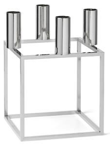 Audo Copenhagen - Kubus 4, Candle Holder, Nickel-Plated - Ljusstakar - Mogens Lassen - Silver