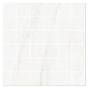 Marmor Mosaik Klinker Opulent Vit Satin 30x30