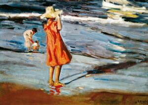 Sorolla y Bastida, Joaquin - Konsttryck Children on the Beach, (40 x 30 cm)