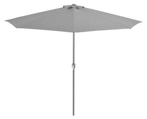 Balkongparasoll m. aluminiumstolpe antracit 300x150 cm halvr - Grå