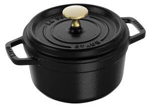 Staub La Cocotte Gryta 16 cm / 1,25 l, Rund, Svart, Gjutjärn