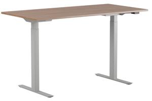 Höj och sänkbart skrivbord, 2-motorigt, grått stativ, valnöt bordsskiva 120x60 cm