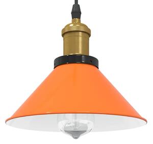 Taklampa höjdjusterbar E27 glans orange Ø 22 cm metall