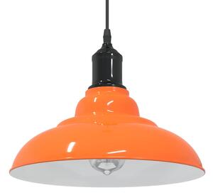 Taklampa höjdjusterbar E27 glans orange Ø 31 cm metall