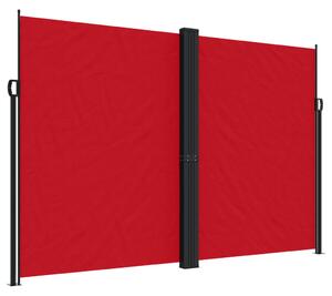 Infällbar sidomarkis röd 220x1000 cm