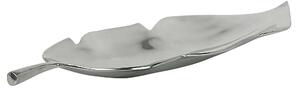 Prydnadsfat Silver Metall Aluminium Bladform 68 cm Blank Industrial Glamour Beliani