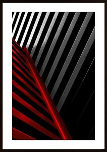 Silver Red Poster