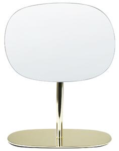 Sminkspegel Guld Metall 20 x 14 cm Sminkbord Justerbar Spegel Dekorativ Sovrum Badrum Beliani