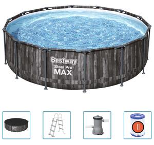 Bestway Pool Steel Pro MAX rund med tillbehör 427x107 cm