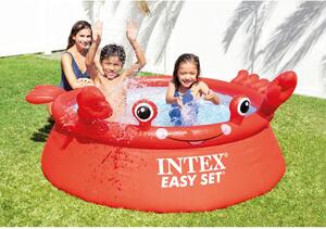 INTEX Uppblåsbar pool glad krabba Easy Set 183x51 cm