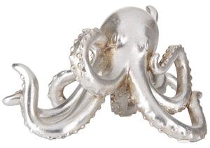 Dekorationsfigur bläckfisk silver MANGRI Beliani
