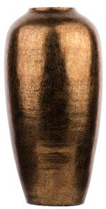 Blomvas Guldbrun Terrakotta 48 cm Industriell Dekorativ golvvas Beliani