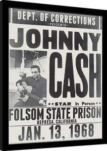 Inramad poster Johny Cash - Folsom State Prison