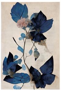 Illustration Blue Dry Flowers, Treechild