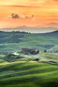 Fotografi Beautiful summer landscape in Tuscany, Italy., Beerpixs
