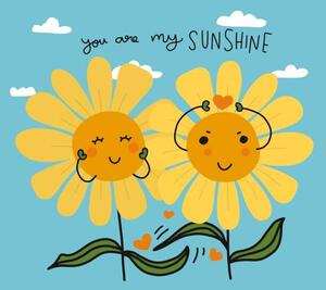 Fotografi You are my sunshine couple sunflowers, Mknoxgray