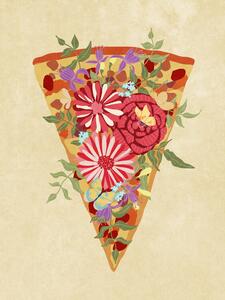 Illustration Slice of flower pizza, Raissa Oltmanns