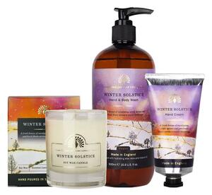 The English Soap Company Set med Flytande Tvål, Handkräm och Ljus Vintersolståndet