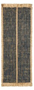 Ferm Living - Athens Stripes Runner - Mattor - 80 x 200 - Natural/Ink Blu - W80 x D2 x H200 cm