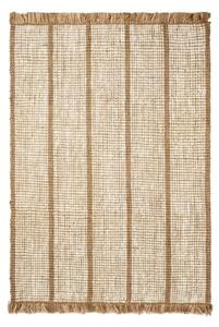 Ferm Living - Athens Stripes Rug - Mattor - 140 x 200 - Natural/Off-white - W140 x D2 x H200 cm