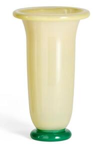 HAY - Empire Vase - Vas - Large - Sand with lemon rim, green base - H25 x D16 x W16 cm