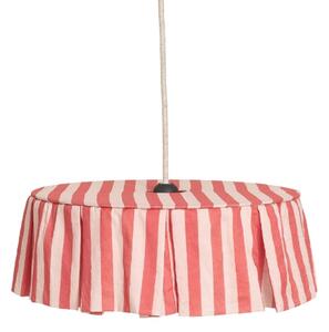 Nobodinoz - Pendant Lampshade 40cm Vibes - Barnlampa - Red srtipes - 40 x 40 x 12 cm