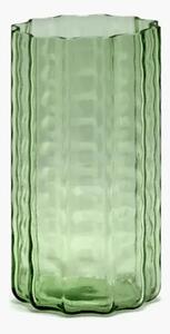 Serax - Vase 01 Waves - Vas - Green Transparant 01 - Ø12 x H21 cm