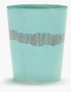 Serax - Tea Cup Feast - Kopp - AZURE STRIPES RED - Ø8.5 x H10.5 cm