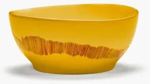 Serax - Bowl Feast - Skål - Yellow Stripes Red S - Ø16 x H7.5 cm