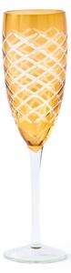 Polspotten - Cuttings Champagne Glass - Champagneglas - Yellow - Ø5,5 x H24 (230 ml)