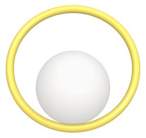 Swedish Ninja - Hula Hoop Wall Lamp - Cord, Switch, & Plug - Vägglampa - Sunshine Yellow - L33 x D17 x H31 cm