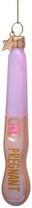 Vondels - Ornament Glass Pink Pregnancy Test - Julkula - Pink - H11 cm