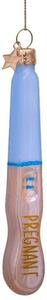 Vondels - Ornament Glass Blue Pregnancy Test - Julkula - Blue - H11 cm