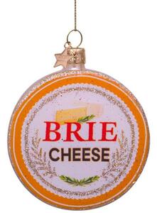 Vondels - Ornament Glass Brie - Julkula - Orange - H8 cm