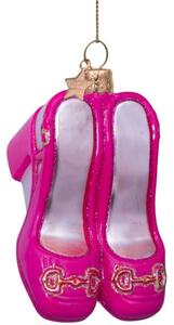 Vondels - Ornament Glass Raspberry Slingback Heel - Julkula - Raspberry - H5 cm