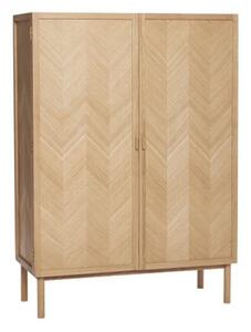 Hübsch - Herringbone Cabinet Medium - Skåp - Oak - 100 x 42 x H140 cm