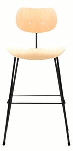 PLEASE WAIT to be SEATED - SB68 Bar Stool / By Egon Eiermann - Barstol - Beech / Black - W47 x D42 x H113 x SH81 cm