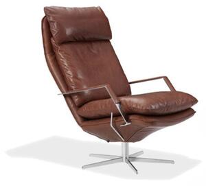Søren Lund - SL 330 / By Søren Lund - Fåtölj - Genova GE2057 Teak / Satin Chrome - W65 x D87 x H100 x SH42 cm