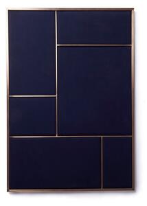 PLEASE WAIT to be SEATED - Nouveau Pin / By All the way to Paris - Anslagstavla - Navy Blue / Brass - Large - W62.3 x D2.5 x H89 cm