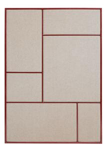PLEASE WAIT to be SEATED - Nouveau Pin / By All the way to Paris - Anslagstavla - Canvas / Basque Red - Large - W62.3 x D2.5 x H89 cm