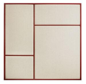 PLEASE WAIT to be SEATED - Nouveau Pin / By All the way to Paris - Anslagstavla - Canvas / Basque Red - Medium - W62.3 x D2.5 x H62.3 cm