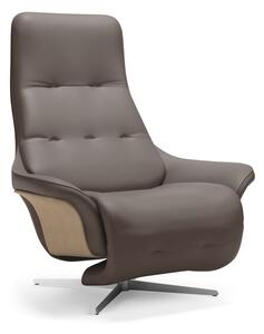 Skipper Furniture - Shelter Armchair / By O&M Design - Fåtölj - Samoa 142 / Lacquered Beech / Brushed Chrome - W90 x D92/153 x H108 x SH44 cm