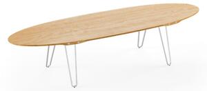 Naver Collection - Coffee Table / AK1880 by Nissen & Gehl - Soffbord - Oiled Oak / Stainless steel - L190 x D60 x H30 cm