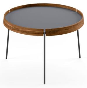 Naver Collection - Coffee Table / AK710, 725 & AK750 by Nissen & Gehl - Soffbord - Oiled Walnut / Black powder coated steel / Antracit - D65 x H46 cm