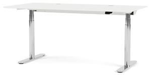 Montana - HILOW2160C Work Desk - Skrivbord - Snow / Chrome - W160 x D80 x H62,4-125,1 cm
