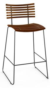 Naver Collection - Leopard Barstool / GM 4167 av Henrik Lehm - Barstol - Oiled walnut / Black Powder Coated Steel - W57 x D50 x H95 x SH67 cm