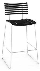 Naver Collection - Leopard Barstool / GM 4167 av Henrik Lehm - Barstol - Black Stained Ash / Stainless steel - W57 x D50 x H95 x SH67 cm