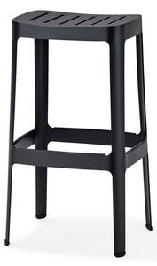 Cane-line - Cut Stool - Barstol - Black / Aluminium - H76 x B43 x D34 cm