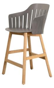 Cane-line - Choice Counter Bar Chair - Indoor - Barstol - Frame: Teak / Seat: Taupe - W59 x D53 x H42 cm